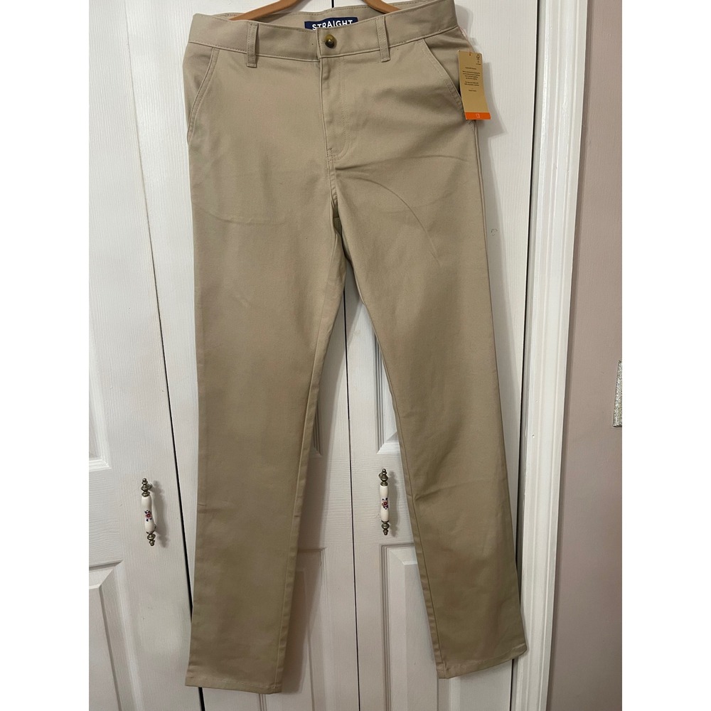 NWT French Toast Straight Fit Stretch Twill Chino Pants in Khaki size 28/43